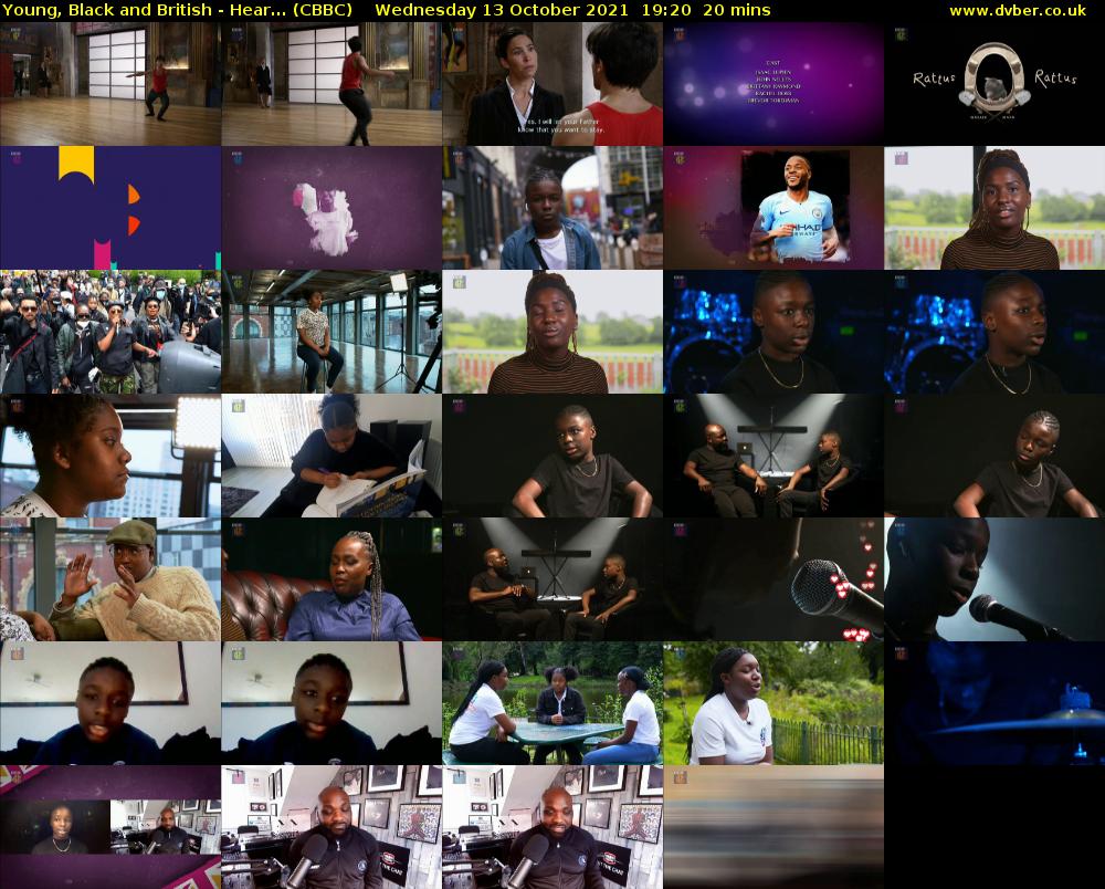 Young, Black and British - Hear... (CBBC) Wednesday 13 October 2021 19:20 - 19:40
