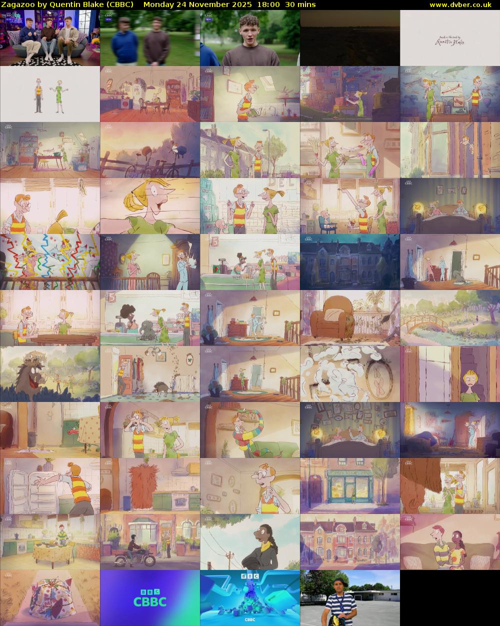 Zagazoo by Quentin Blake (CBBC) Monday 24 November 2025 18:00 - 18:30