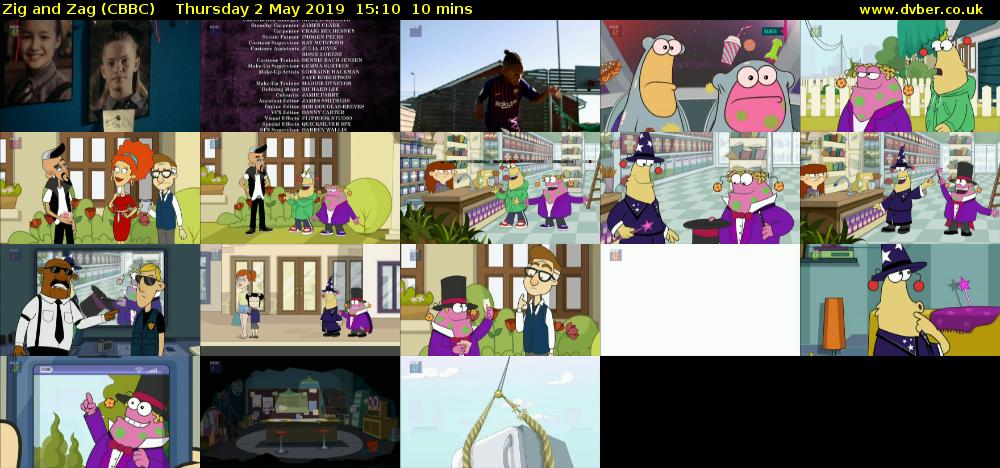Zig and Zag (CBBC) Thursday 2 May 2019 15:10 - 15:20