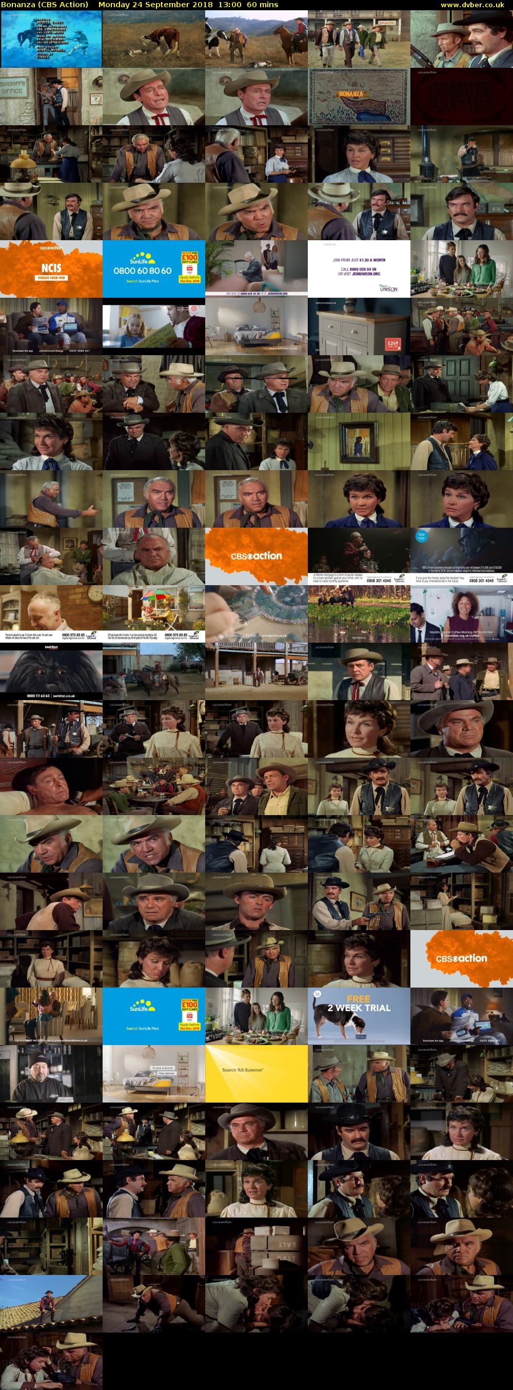 Bonanza (CBS Action) Monday 24 September 2018 13:00 - 14:00