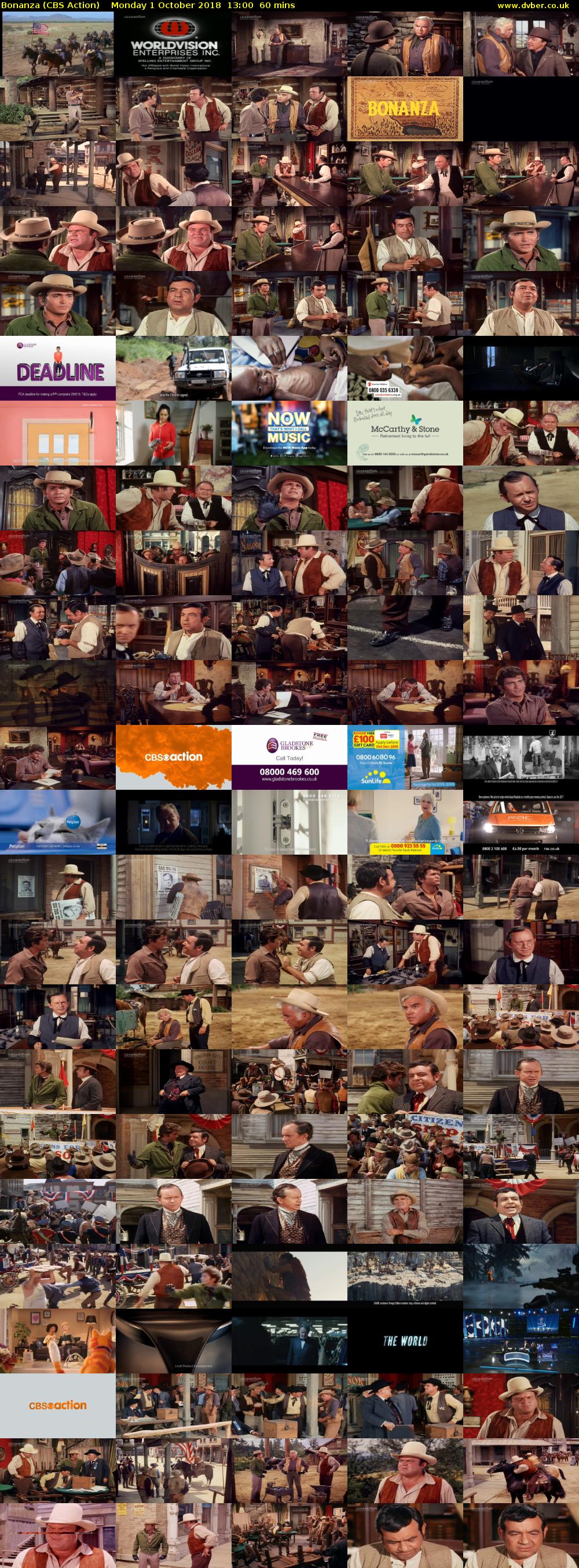 Bonanza (CBS Action) Monday 1 October 2018 13:00 - 14:00