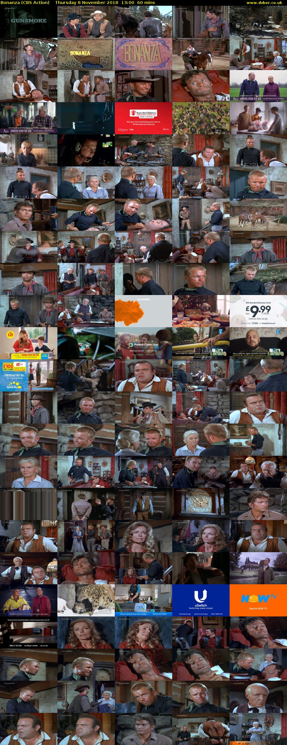Bonanza (CBS Action) Thursday 8 November 2018 13:00 - 14:00