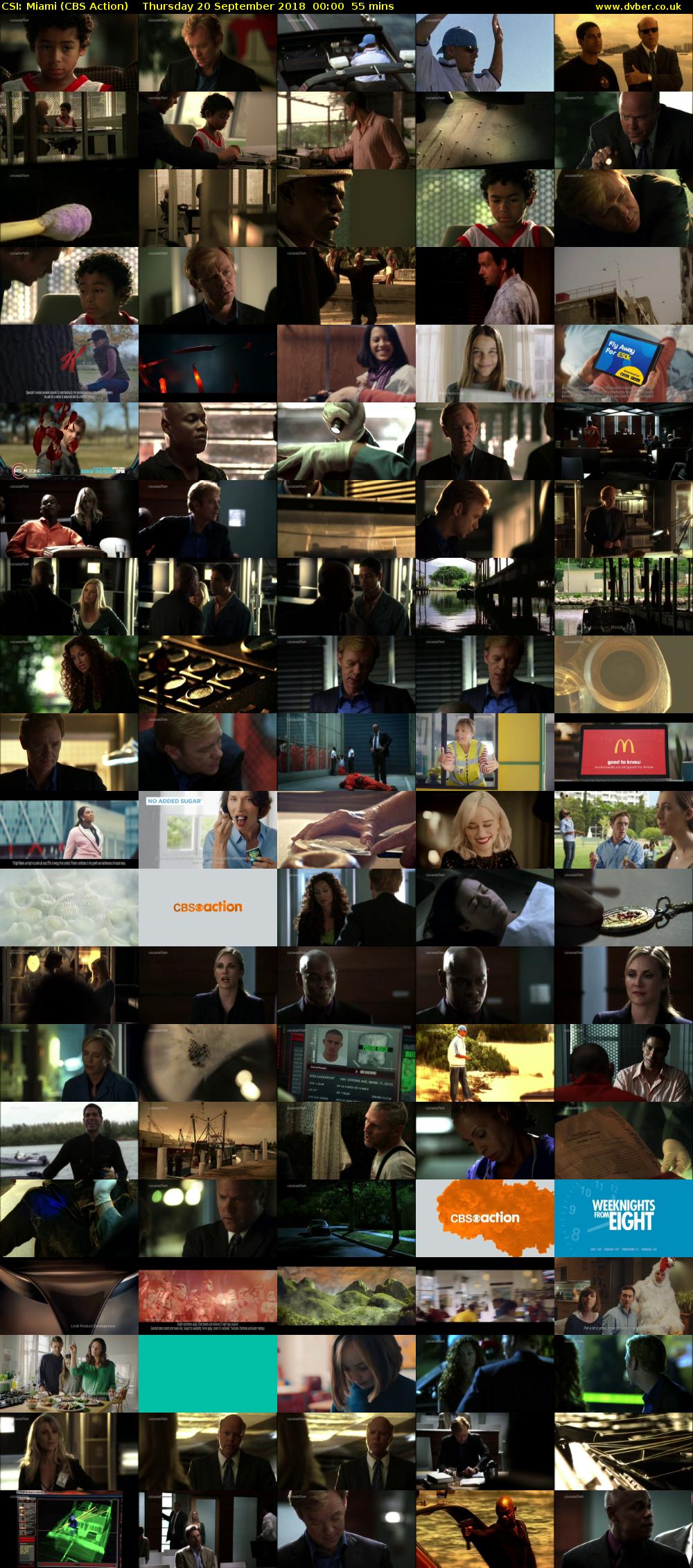 CSI: Miami (CBS Action) Thursday 20 September 2018 00:00 - 00:55