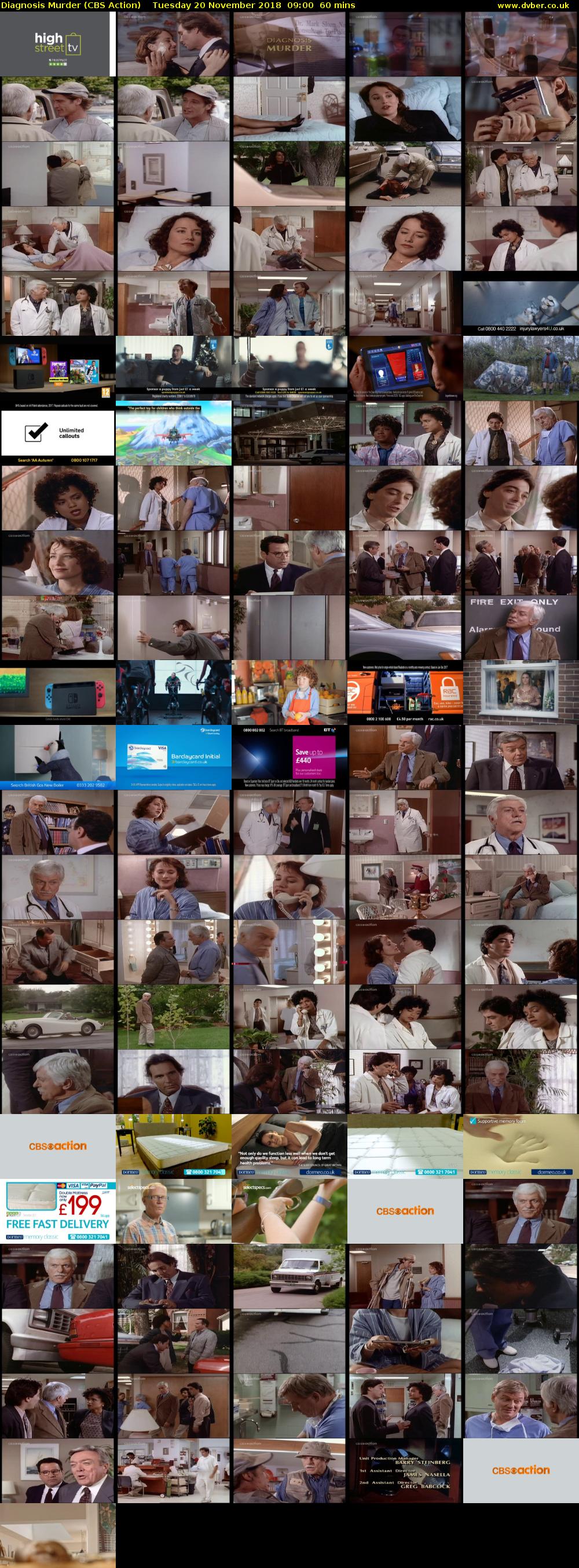 Diagnosis Murder (CBS Action) Tuesday 20 November 2018 09:00 - 10:00