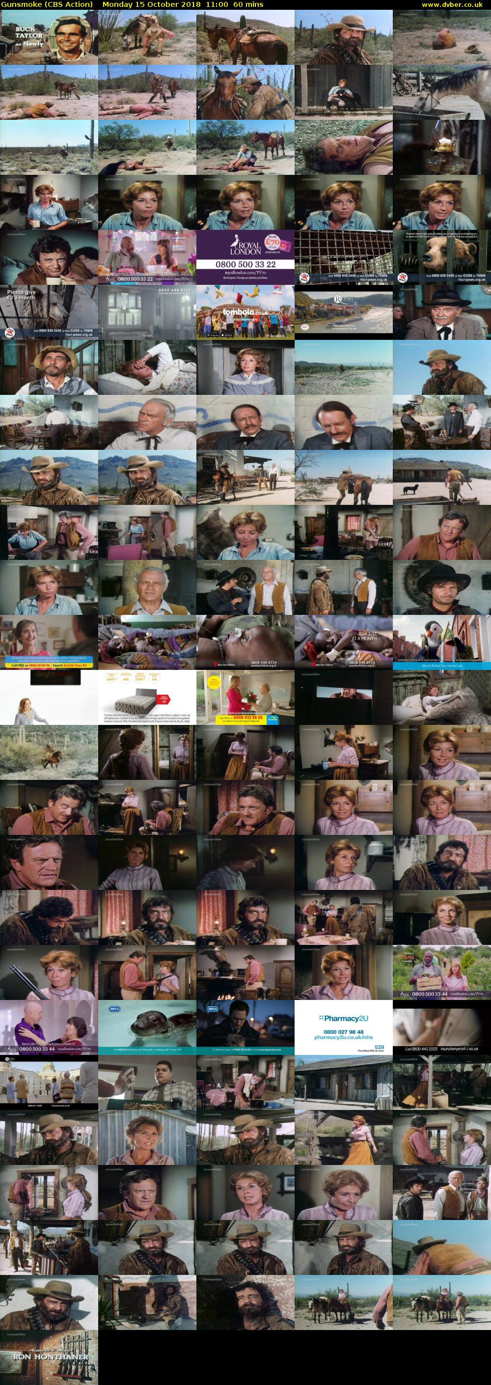 Gunsmoke (CBS Action) Monday 15 October 2018 11:00 - 12:00