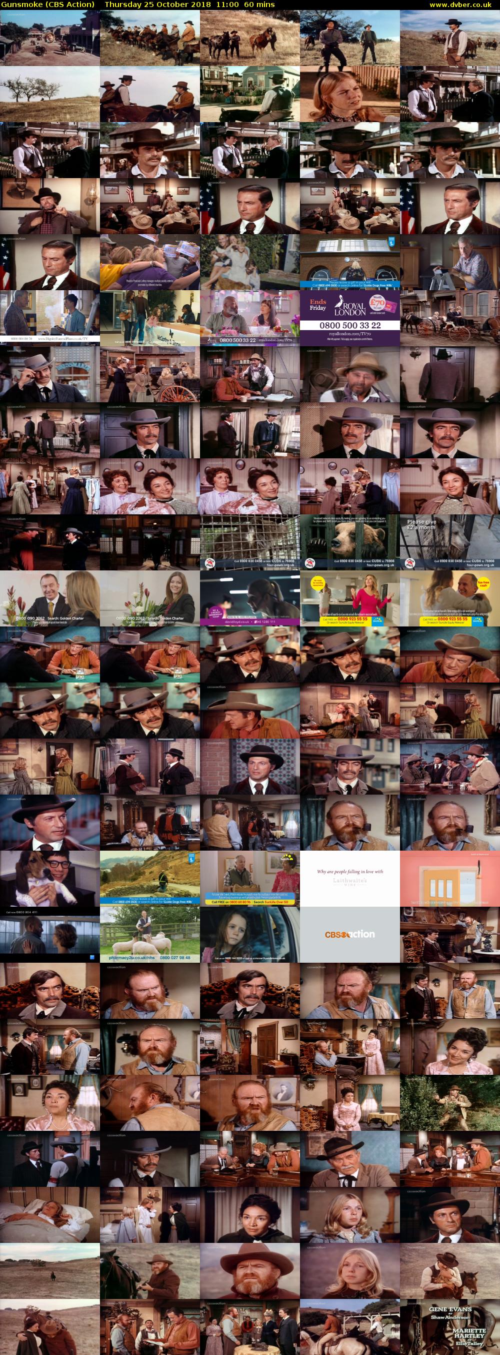 Gunsmoke (CBS Action) Thursday 25 October 2018 11:00 - 12:00