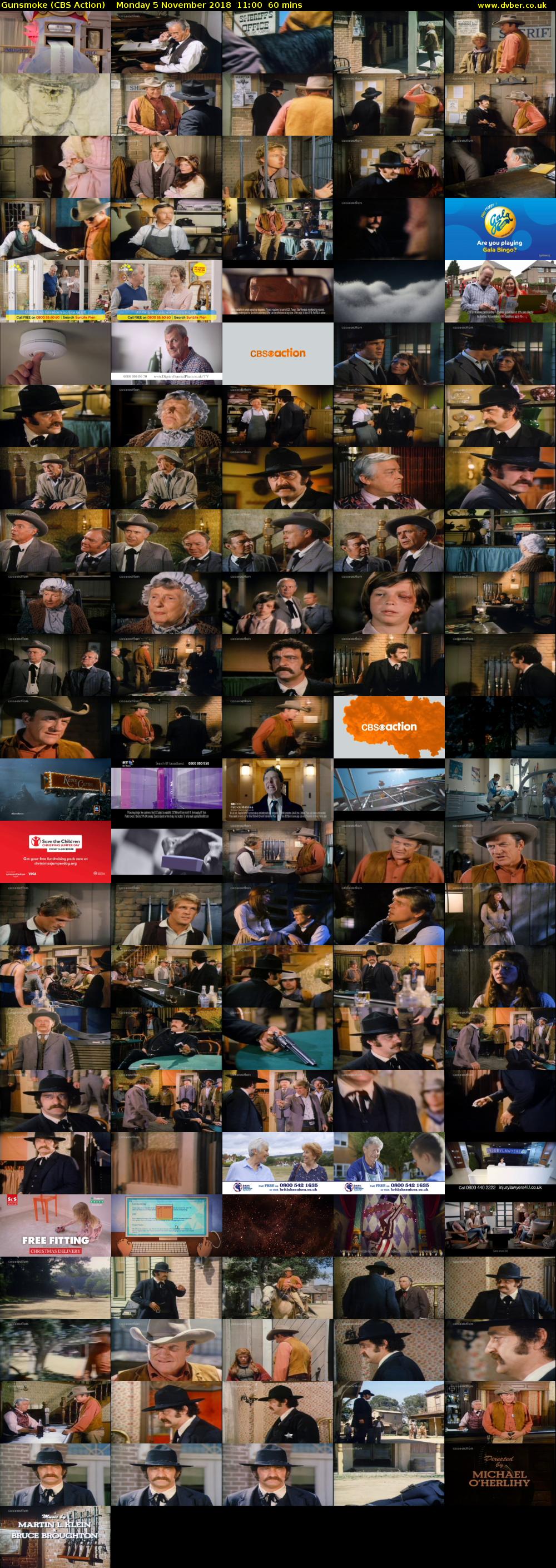 Gunsmoke (CBS Action) Monday 5 November 2018 11:00 - 12:00