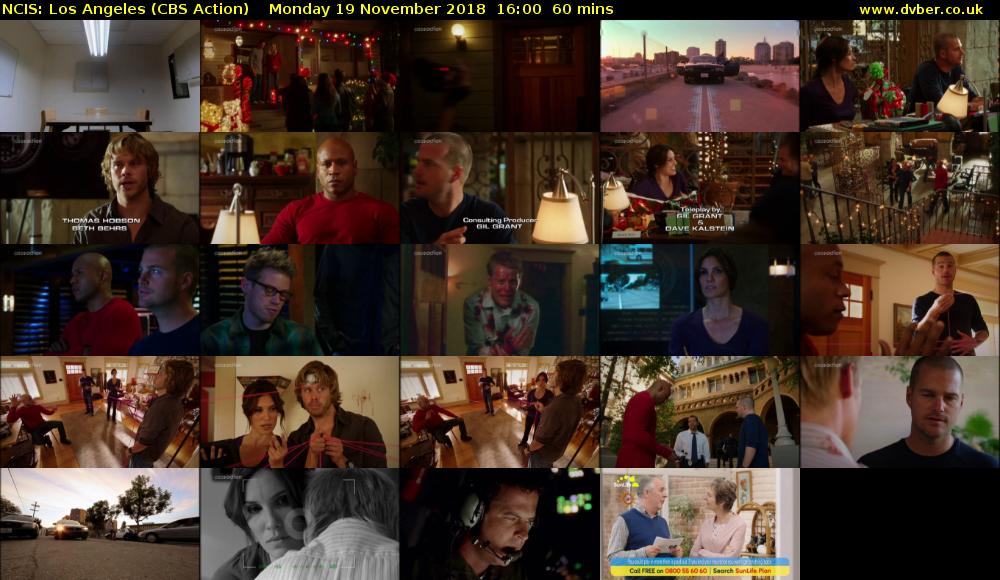 NCIS: Los Angeles (CBS Action) Monday 19 November 2018 16:00 - 17:00