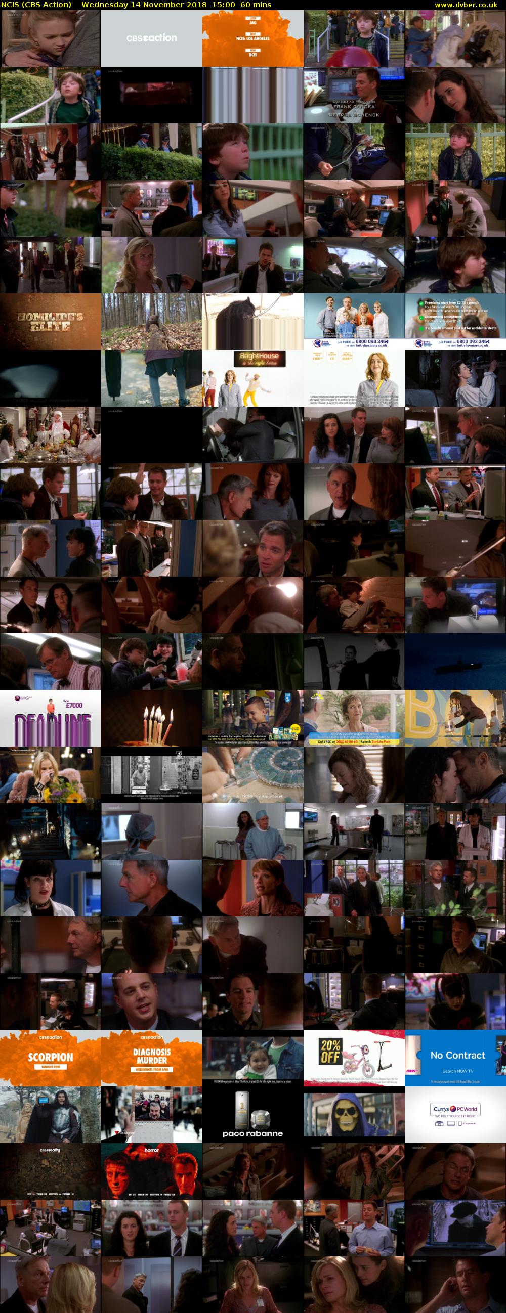 NCIS (CBS Action) Wednesday 14 November 2018 15:00 - 16:00