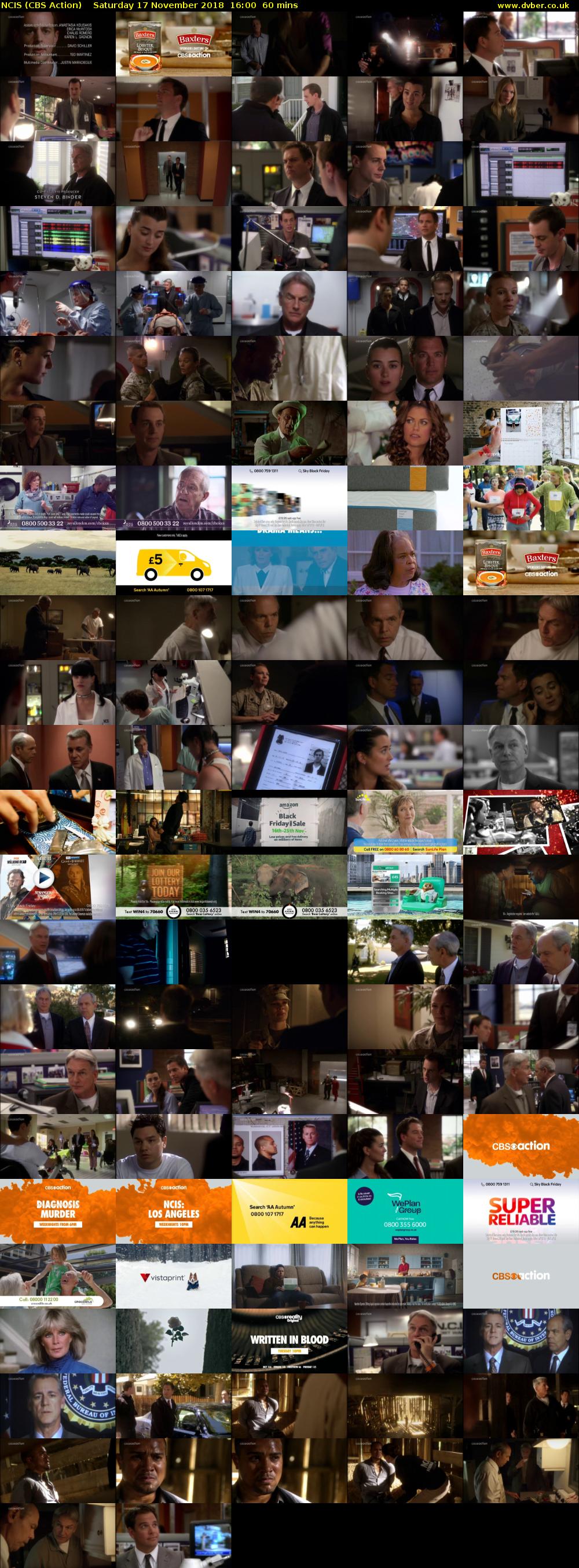 NCIS (CBS Action) Saturday 17 November 2018 16:00 - 17:00