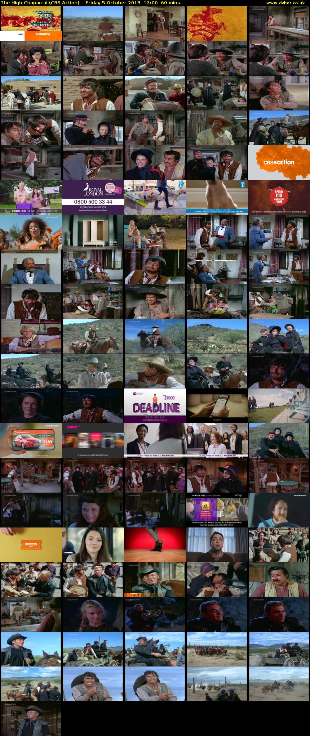 The High Chaparral (CBS Action) Friday 5 October 2018 12:00 - 13:00