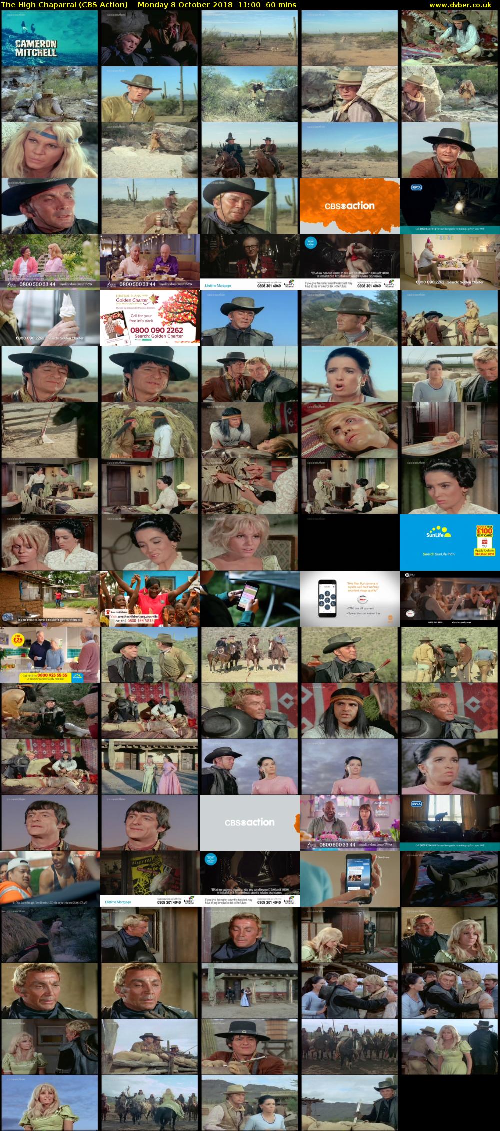 The High Chaparral (CBS Action) Monday 8 October 2018 11:00 - 12:00