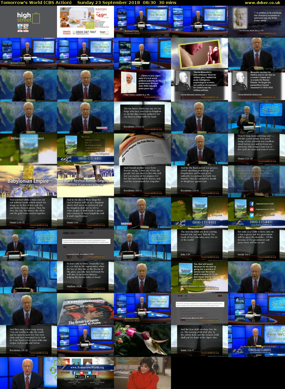 Tomorrow's World (CBS Action) Sunday 23 September 2018 08:30 - 09:00