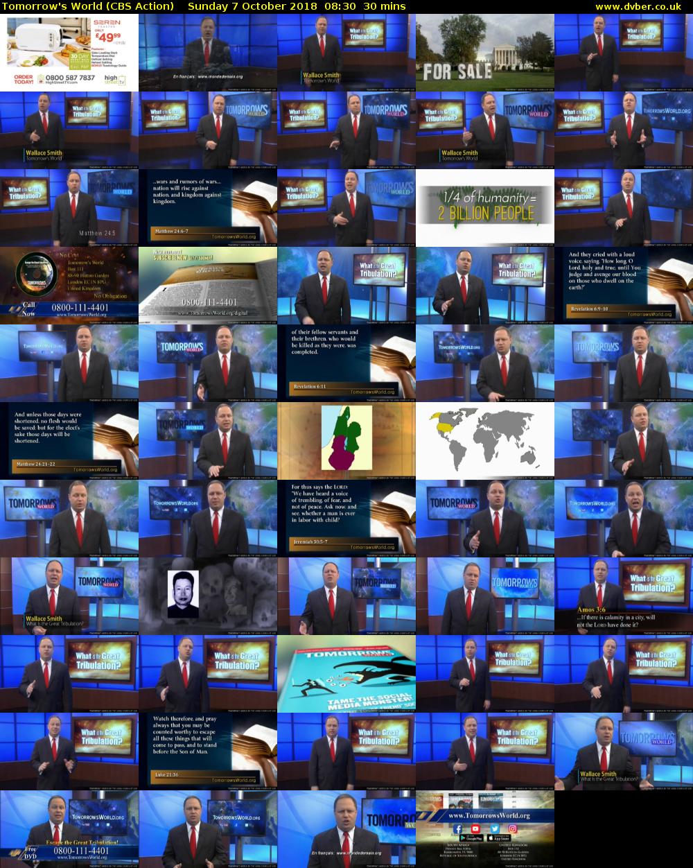 Tomorrow's World (CBS Action) Sunday 7 October 2018 08:30 - 09:00