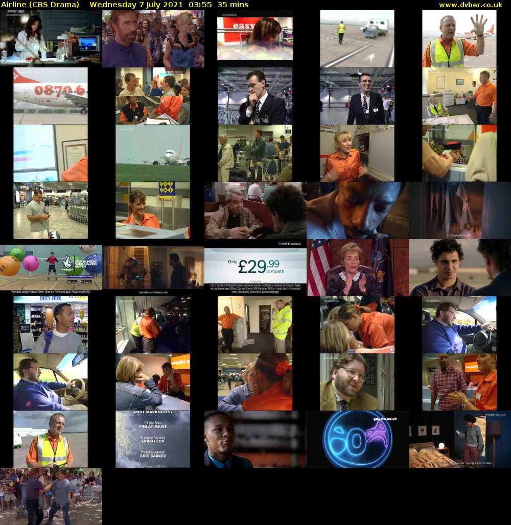 Airline (CBS Drama) Wednesday 7 July 2021 03:55 - 04:30