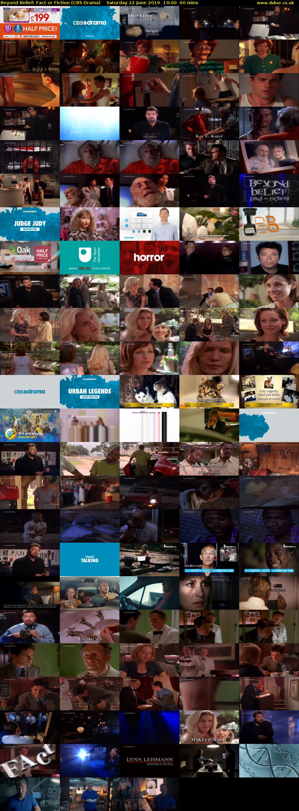 Beyond Belief: Fact or Fiction (CBS Drama) Saturday 22 June 2019 14:00 - 15:00