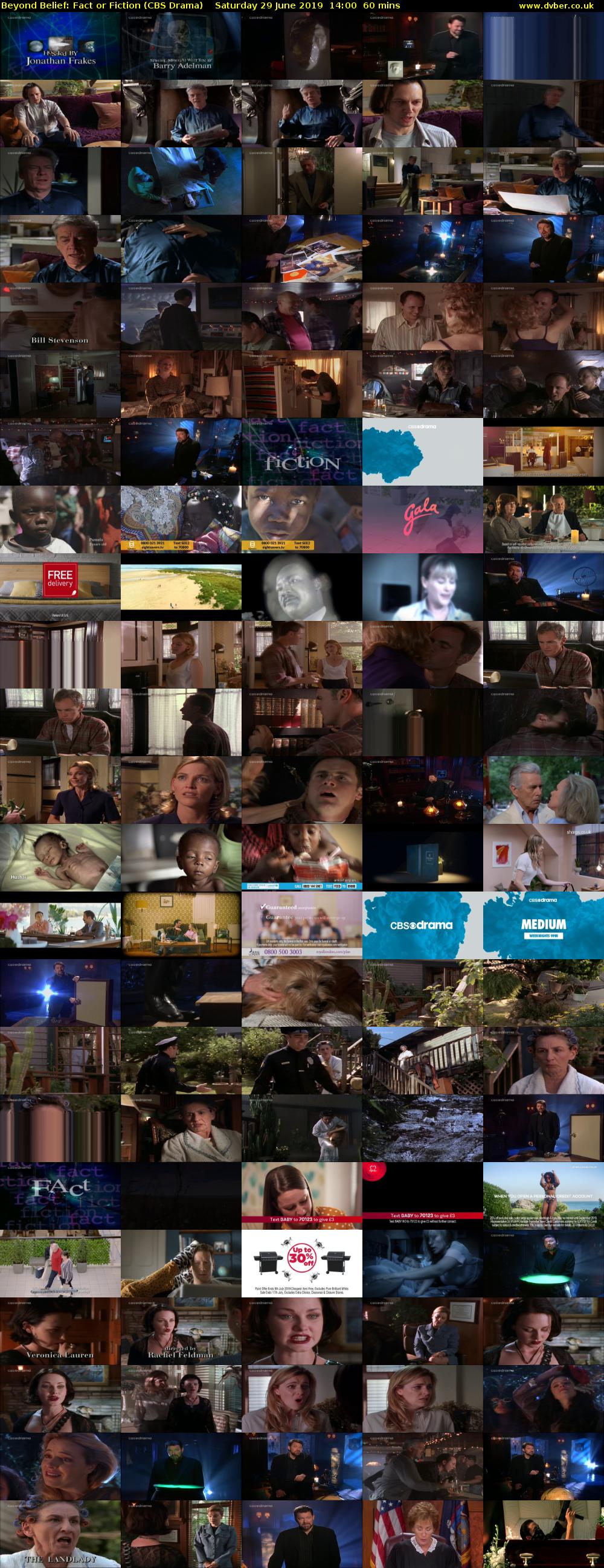 Beyond Belief: Fact or Fiction (CBS Drama) Saturday 29 June 2019 14:00 - 15:00