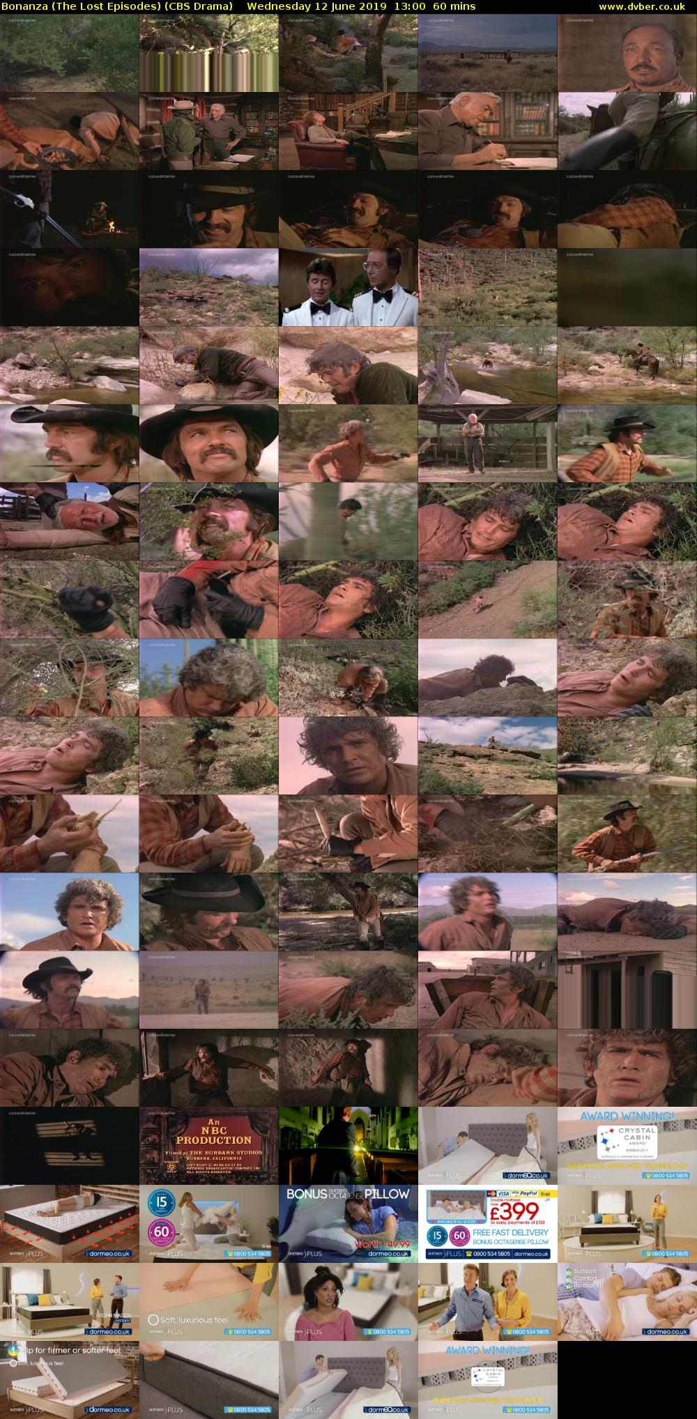 Bonanza (The Lost Episodes) (CBS Drama) Wednesday 12 June 2019 13:00 - 14:00
