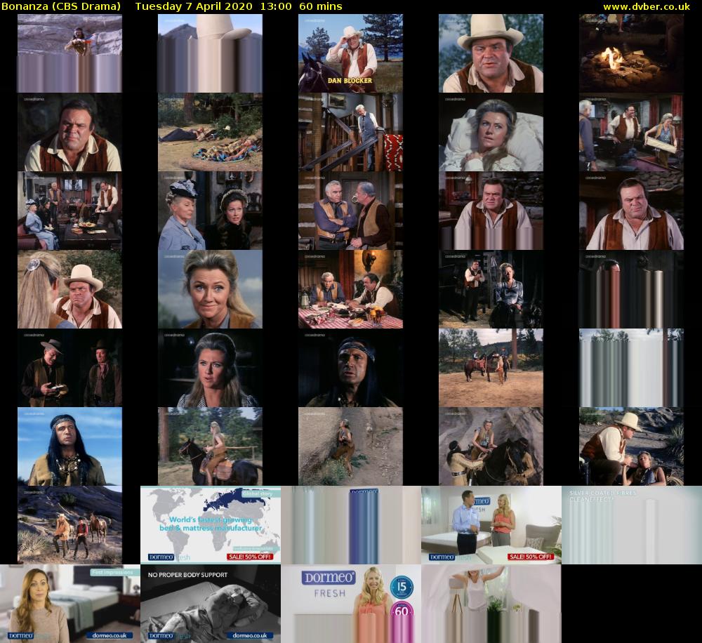 Bonanza (CBS Drama) Tuesday 7 April 2020 13:00 - 14:00