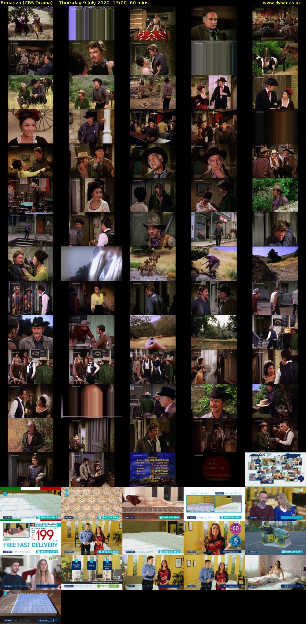 Bonanza (CBS Drama) Thursday 9 July 2020 13:00 - 14:00