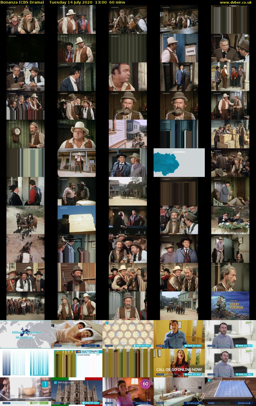 Bonanza (CBS Drama) Tuesday 14 July 2020 13:00 - 14:00