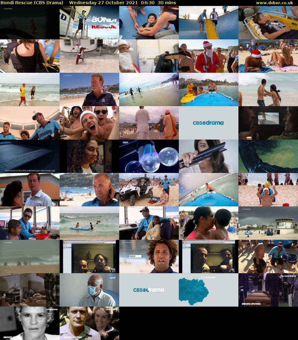 Bondi Rescue (CBS Drama) Wednesday 27 October 2021 04:30 - 05:00