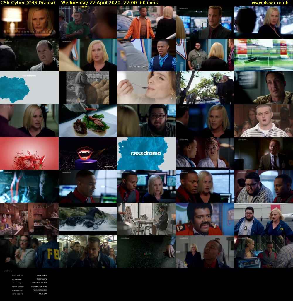 CSI: Cyber (CBS Drama) Wednesday 22 April 2020 22:00 - 23:00