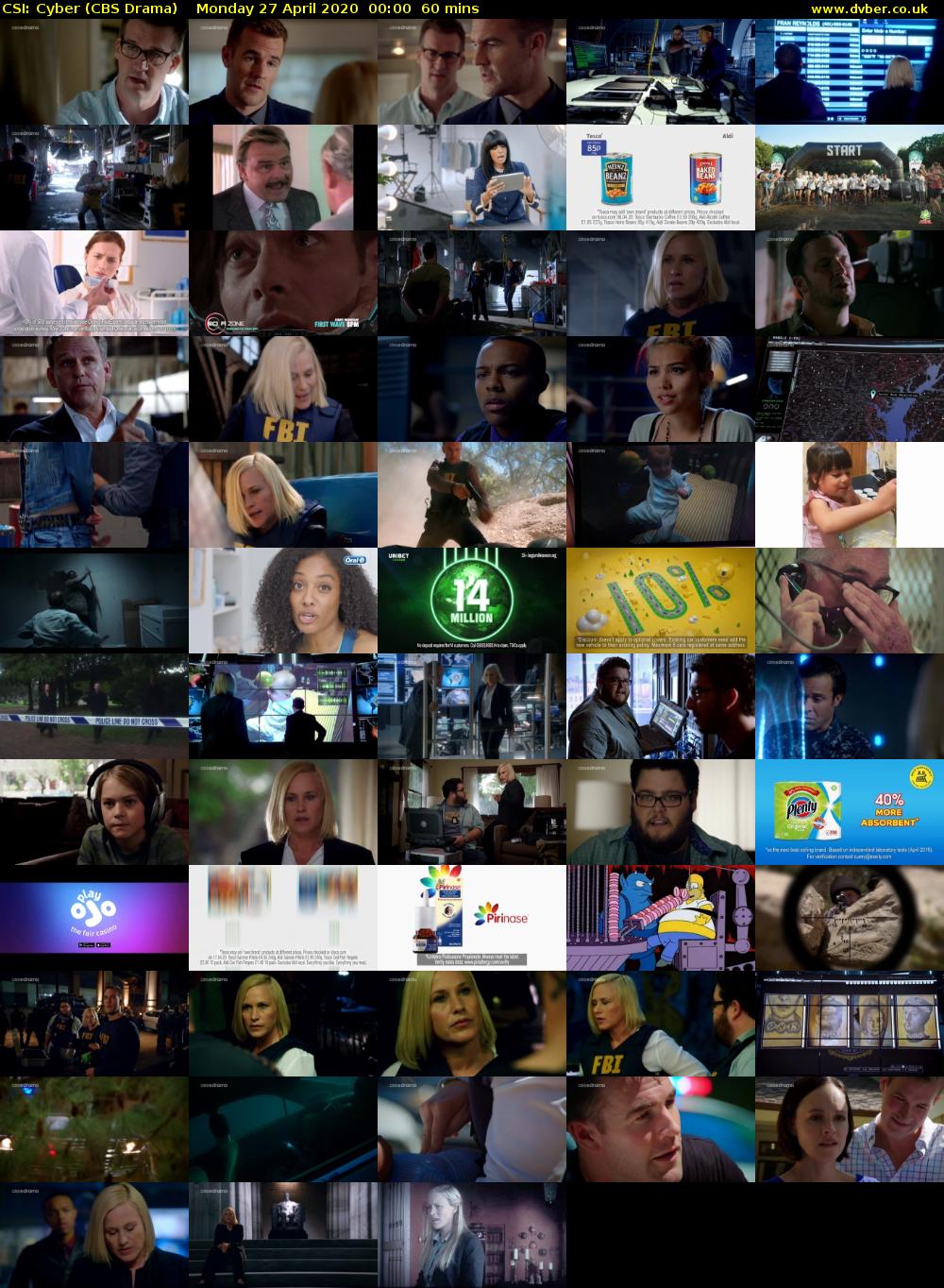 CSI: Cyber (CBS Drama) Monday 27 April 2020 00:00 - 01:00