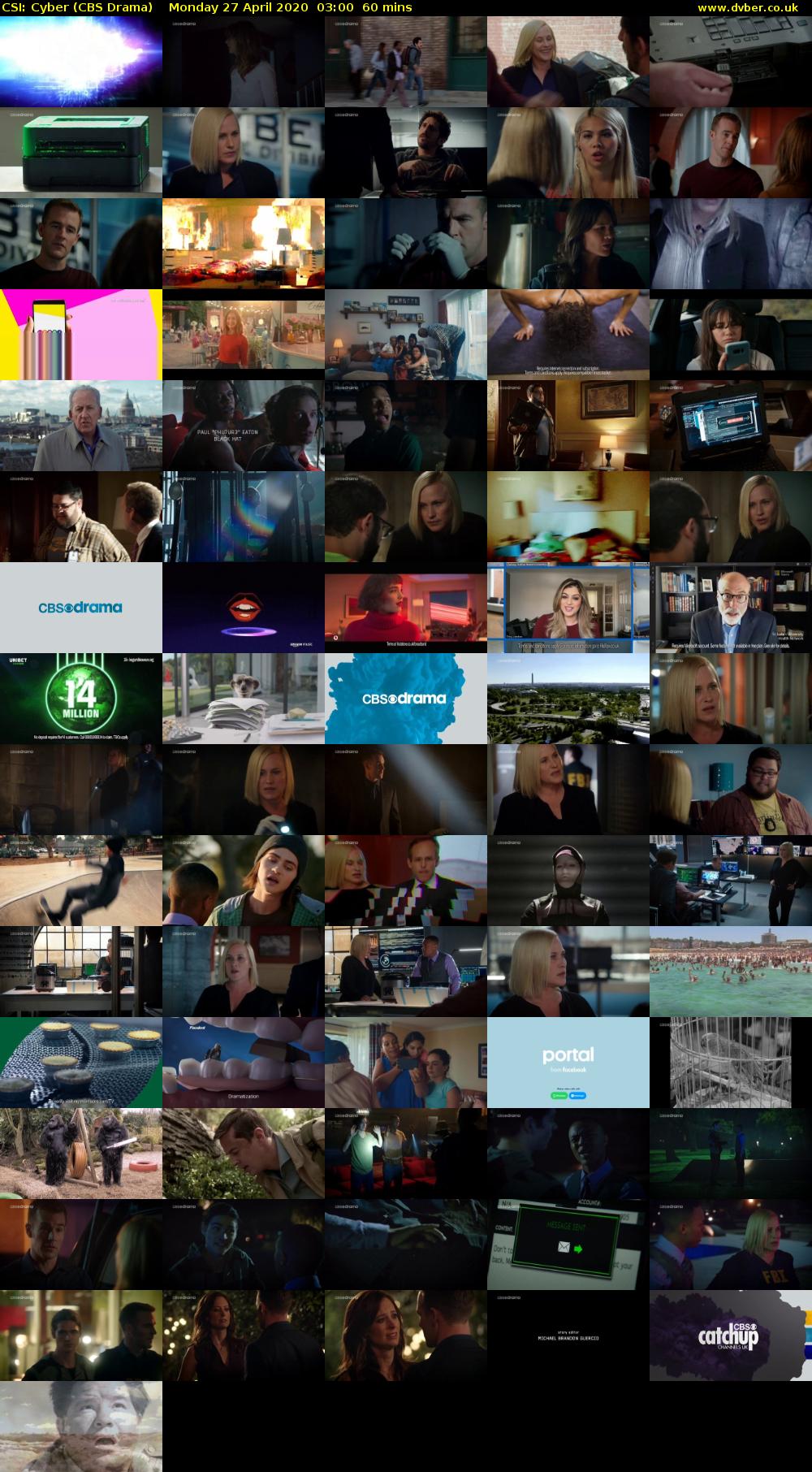 CSI: Cyber (CBS Drama) Monday 27 April 2020 03:00 - 04:00