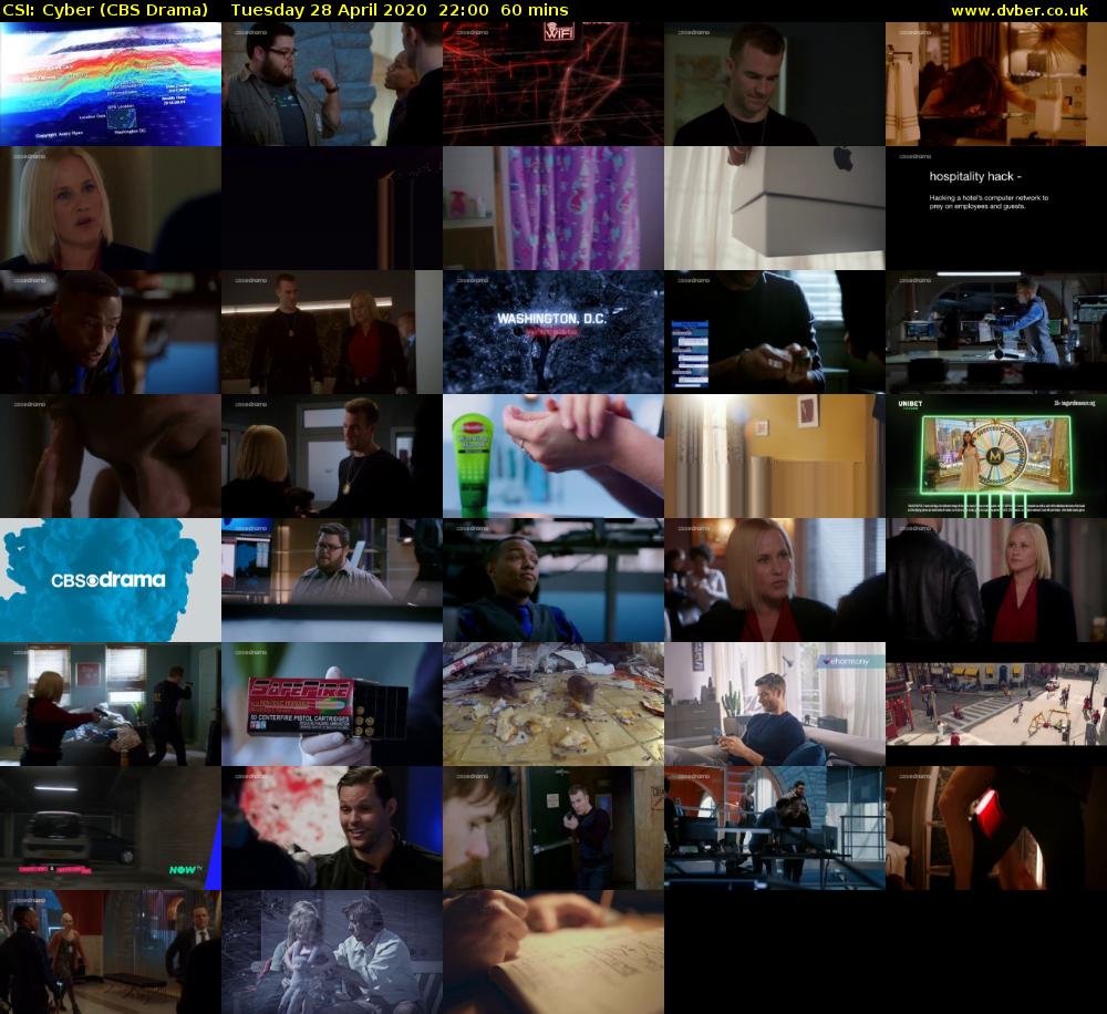 CSI: Cyber (CBS Drama) Tuesday 28 April 2020 22:00 - 23:00