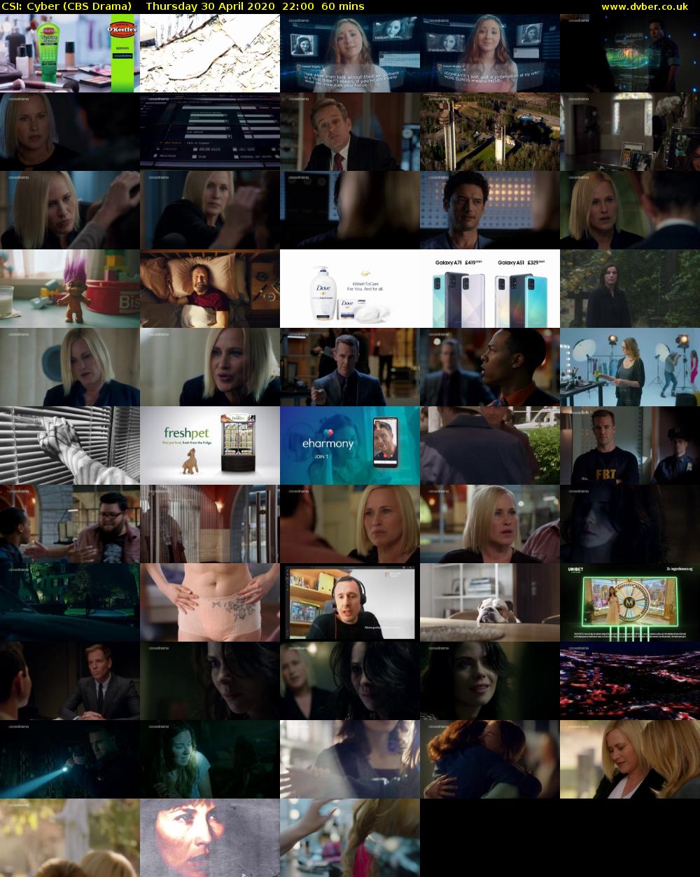 CSI: Cyber (CBS Drama) Thursday 30 April 2020 22:00 - 23:00