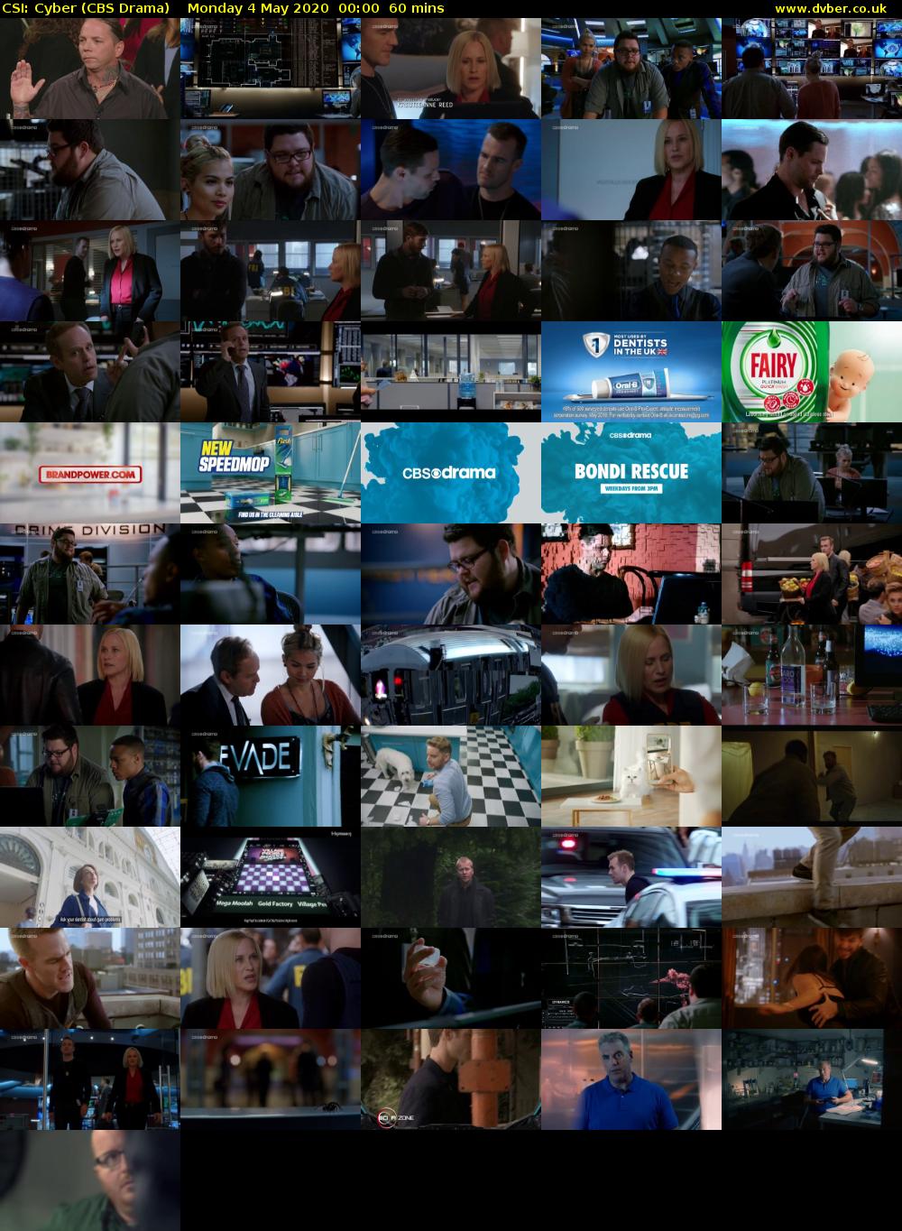 CSI: Cyber (CBS Drama) Monday 4 May 2020 00:00 - 01:00