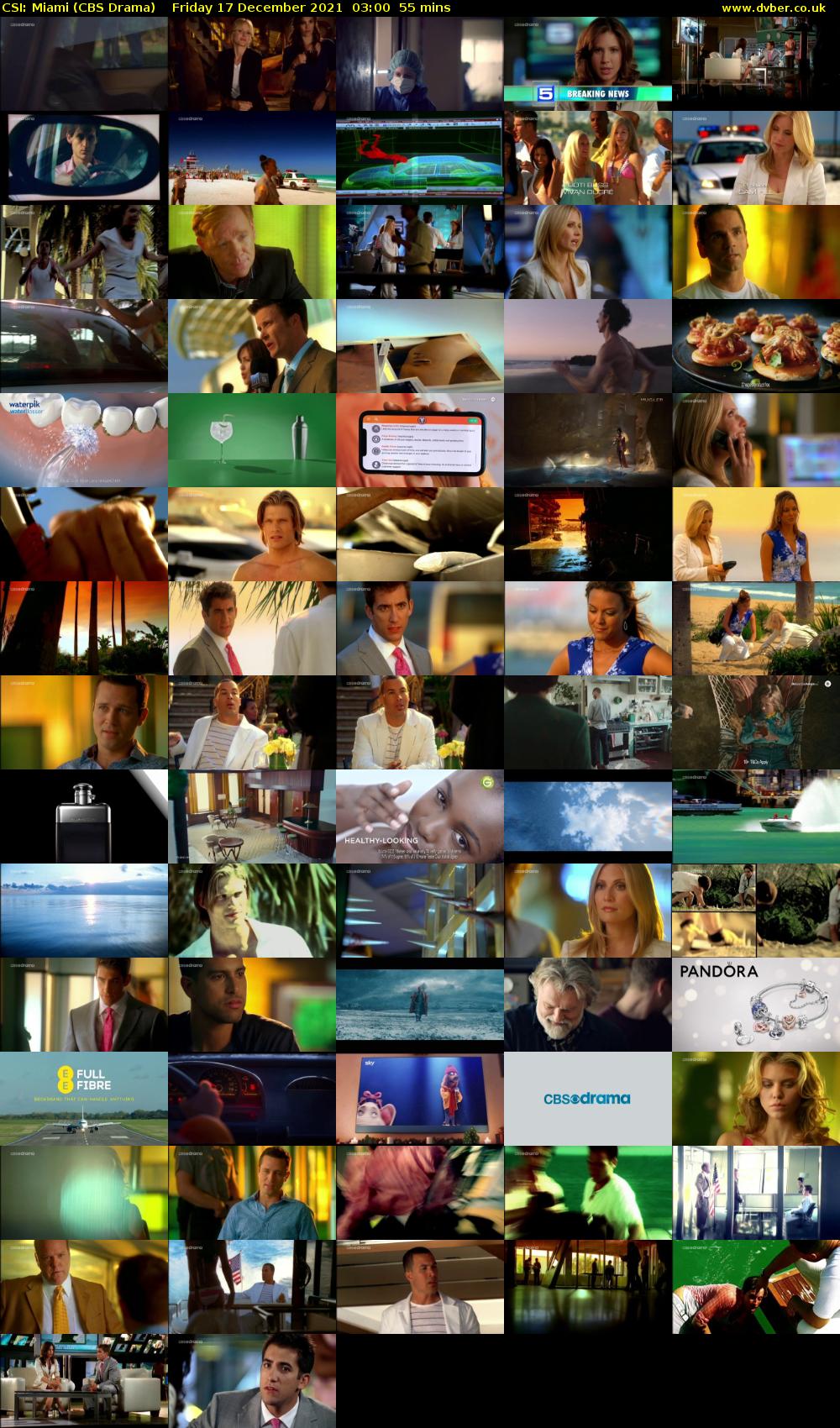 CSI: Miami (CBS Drama) Friday 17 December 2021 03:00 - 03:55