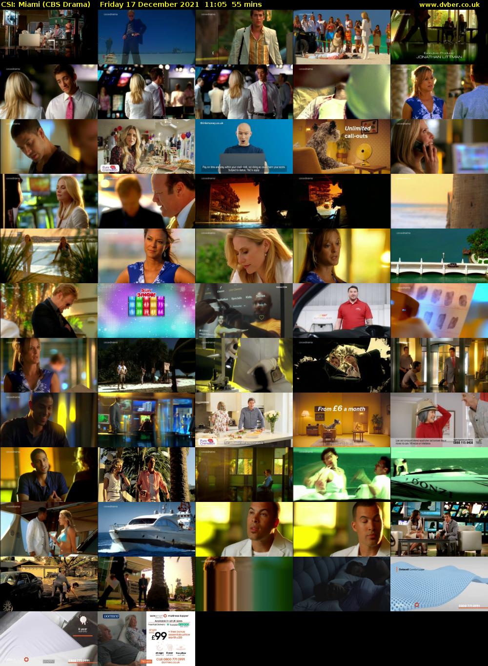 CSI: Miami (CBS Drama) Friday 17 December 2021 11:05 - 12:00
