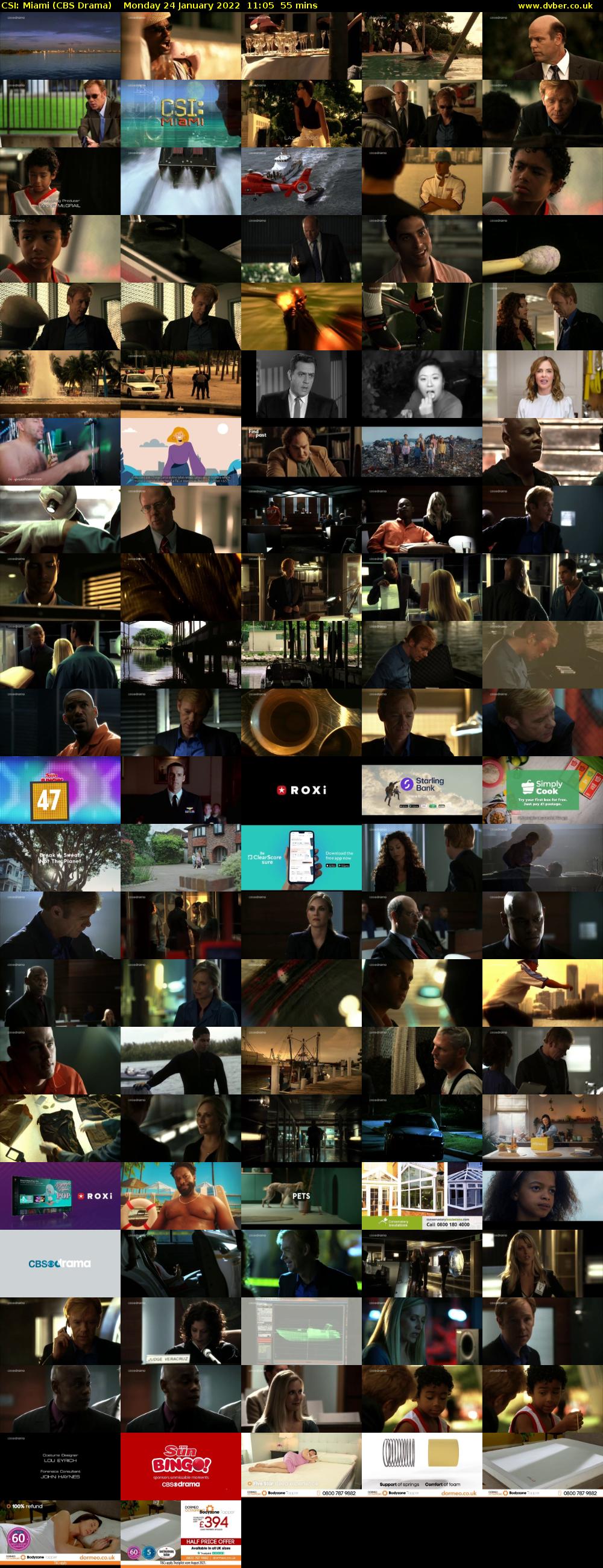CSI: Miami (CBS Drama) Monday 24 January 2022 11:05 - 12:00