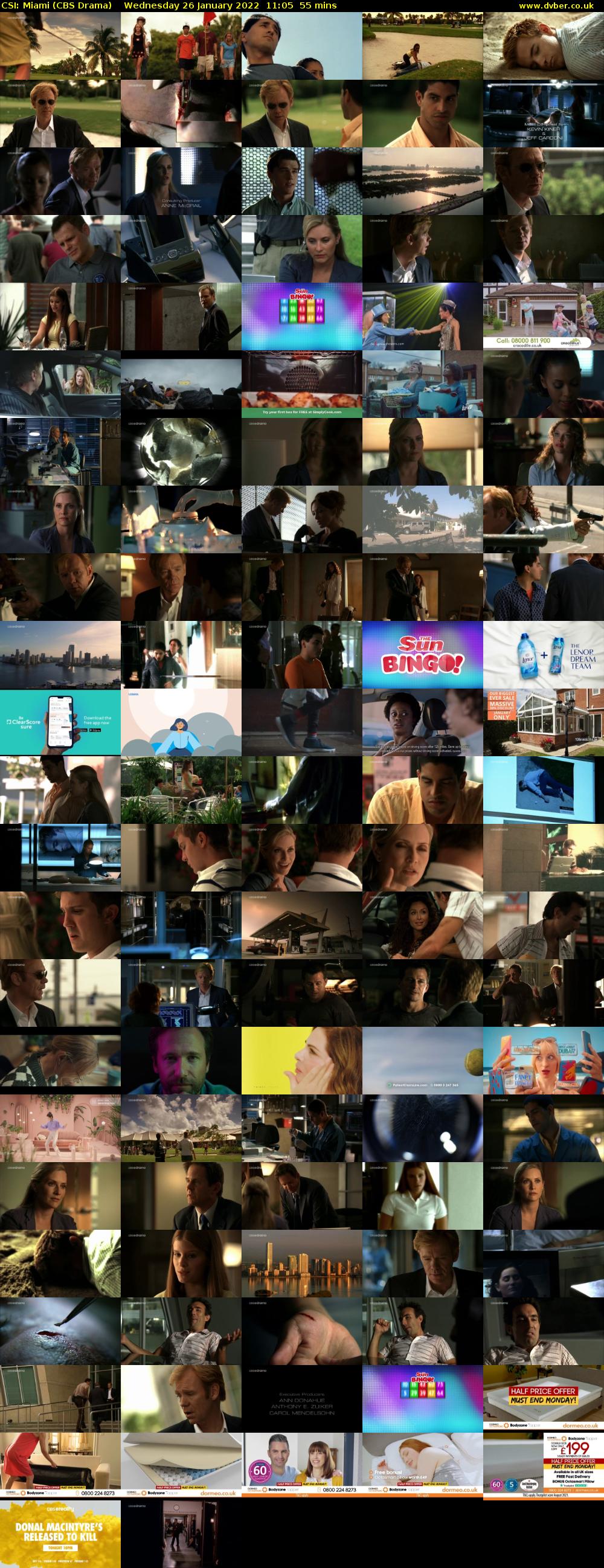 CSI: Miami (CBS Drama) Wednesday 26 January 2022 11:05 - 12:00