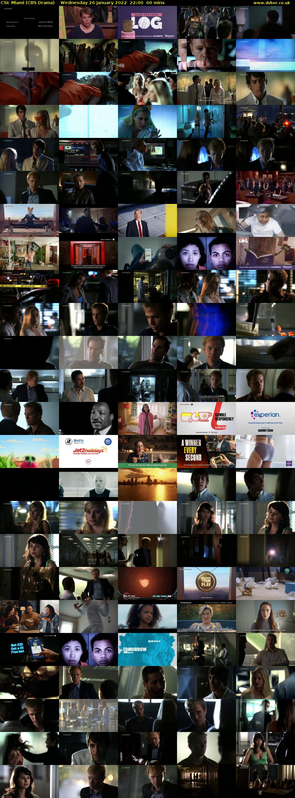 CSI: Miami (CBS Drama) Wednesday 26 January 2022 22:00 - 23:00