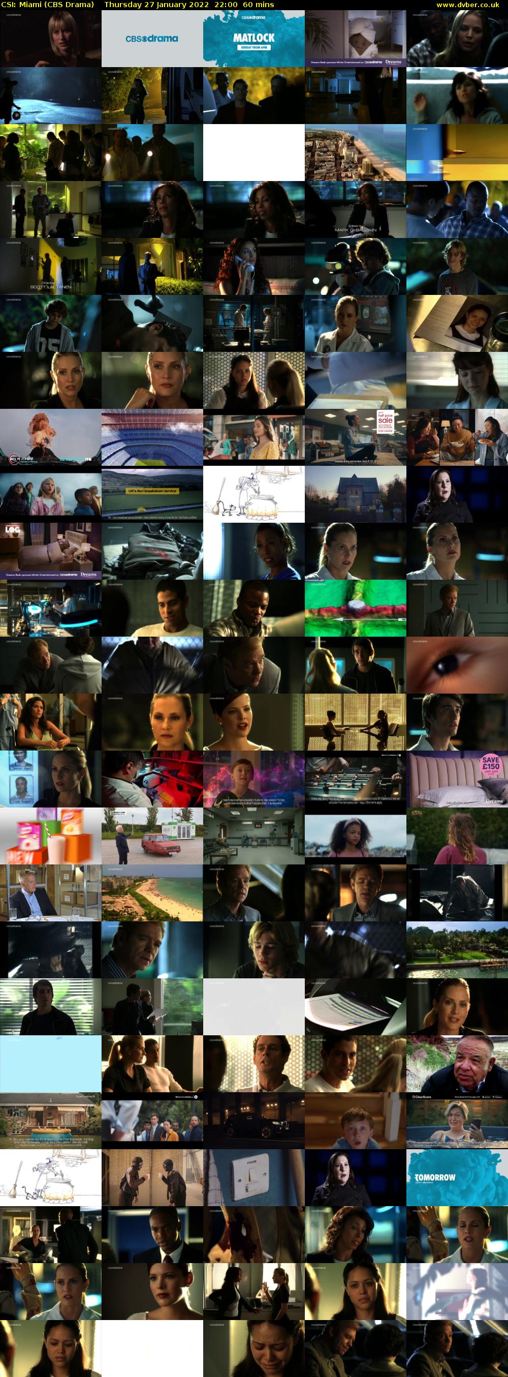 CSI: Miami (CBS Drama) Thursday 27 January 2022 22:00 - 23:00