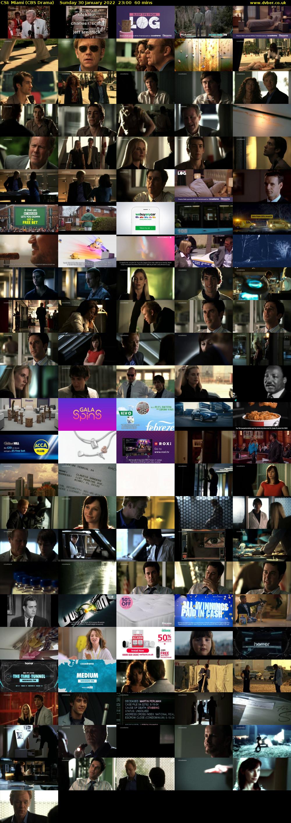 CSI: Miami (CBS Drama) Sunday 30 January 2022 23:00 - 00:00