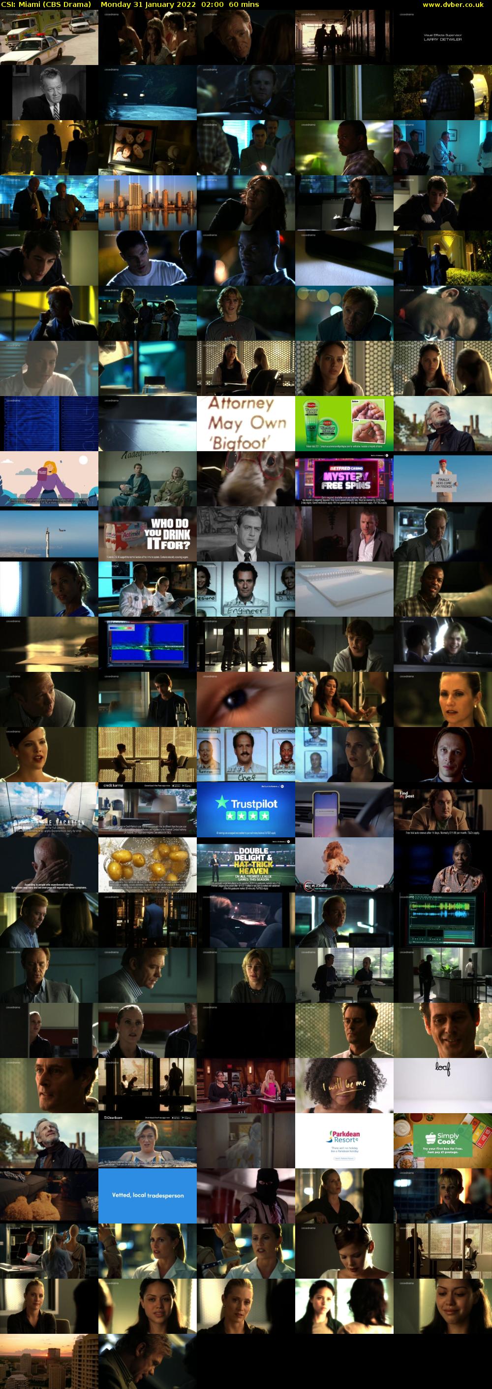 CSI: Miami (CBS Drama) Monday 31 January 2022 02:00 - 03:00