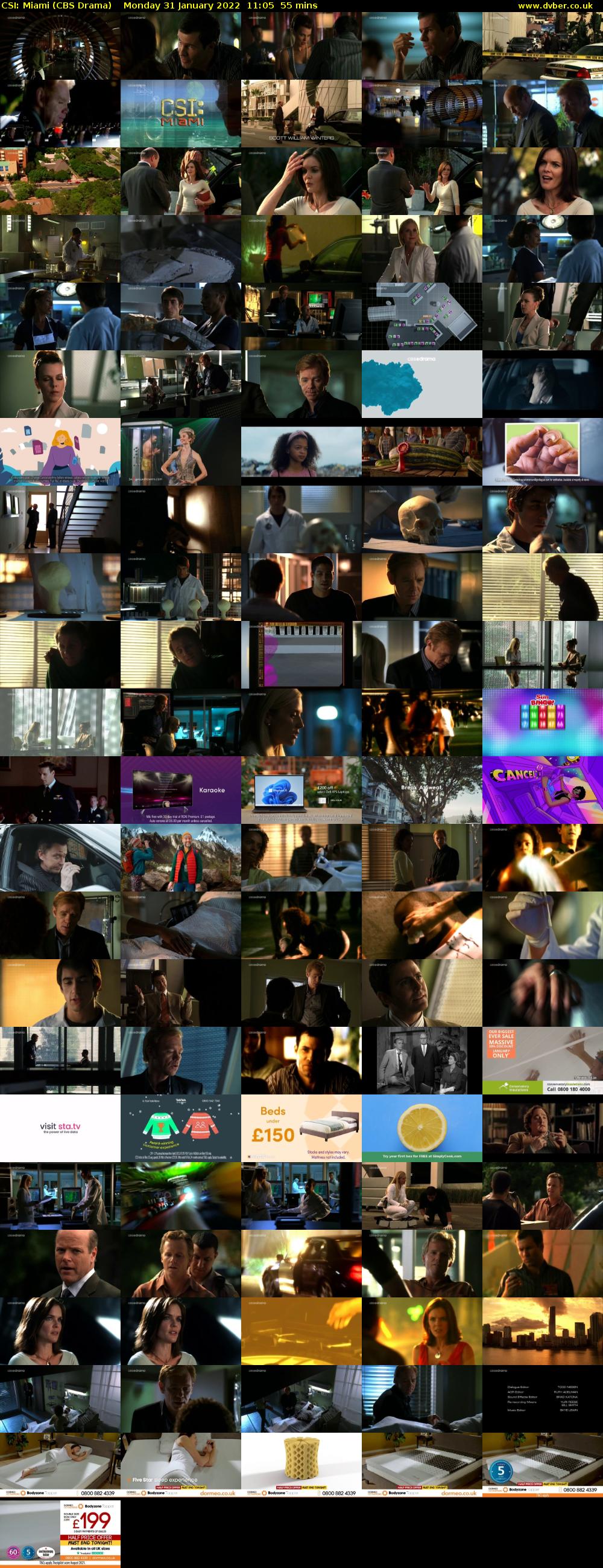 CSI: Miami (CBS Drama) Monday 31 January 2022 11:05 - 12:00