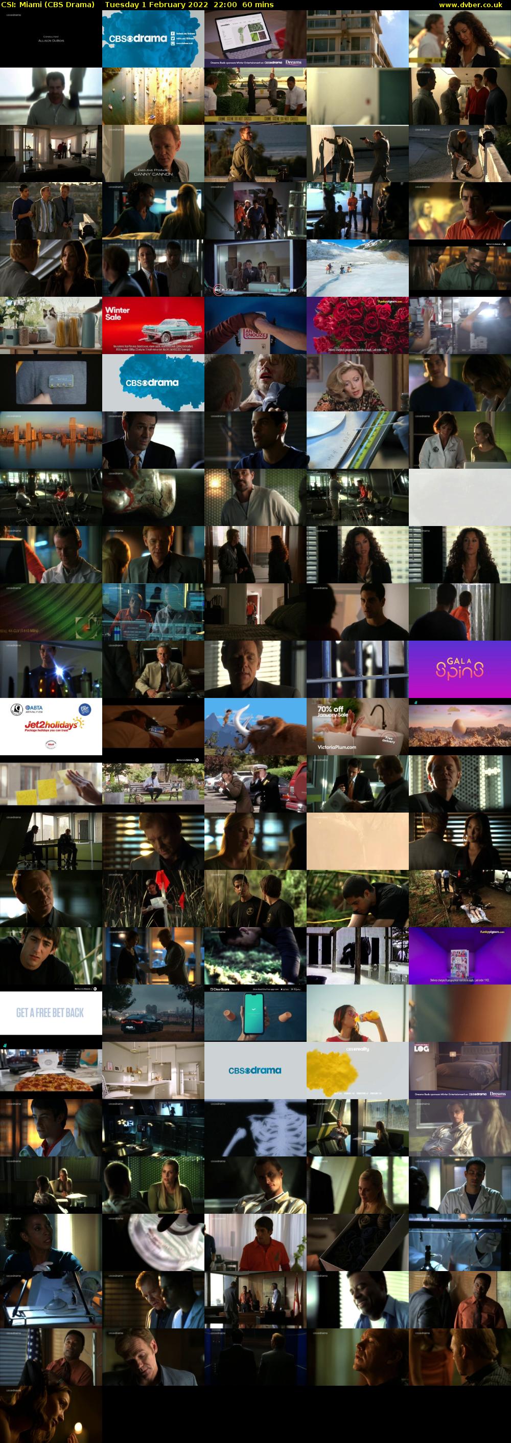CSI: Miami (CBS Drama) Tuesday 1 February 2022 22:00 - 23:00
