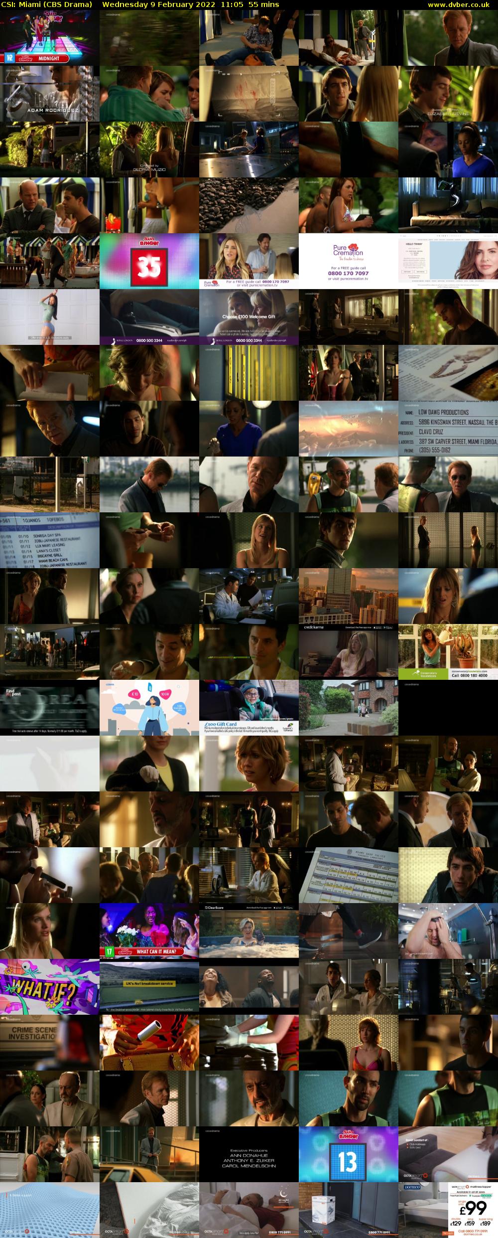 CSI: Miami (CBS Drama) Wednesday 9 February 2022 11:05 - 12:00