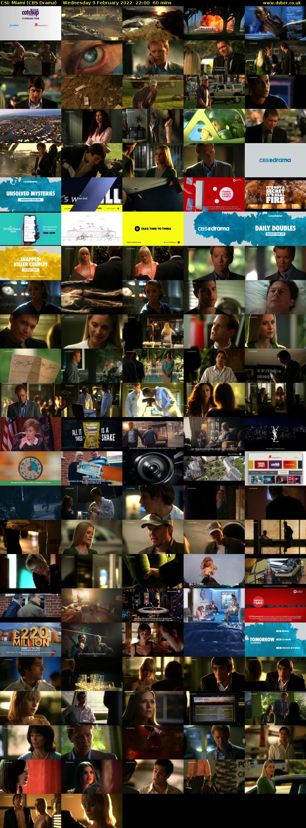 CSI: Miami (CBS Drama) Wednesday 9 February 2022 22:00 - 23:00