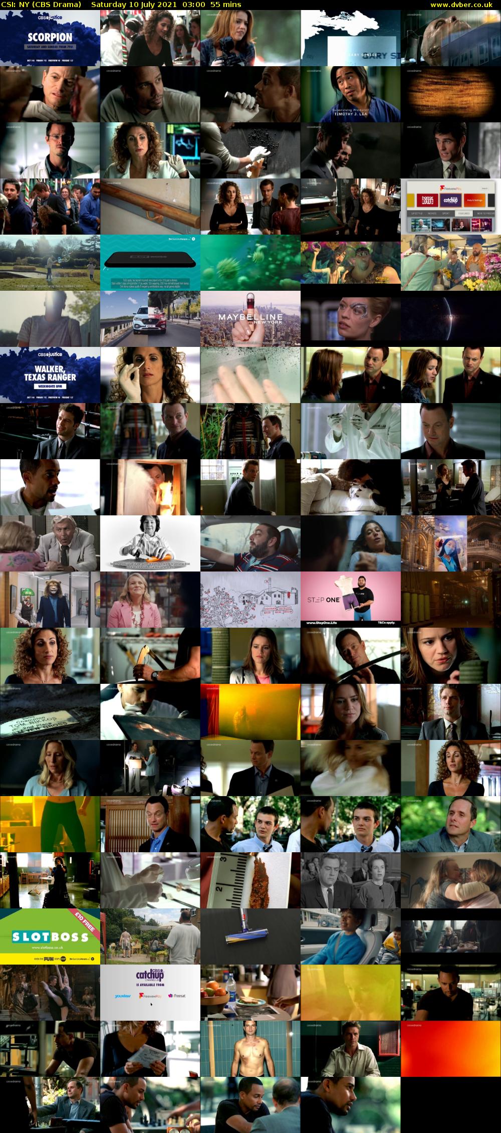 CSI: NY (CBS Drama) Saturday 10 July 2021 03:00 - 03:55