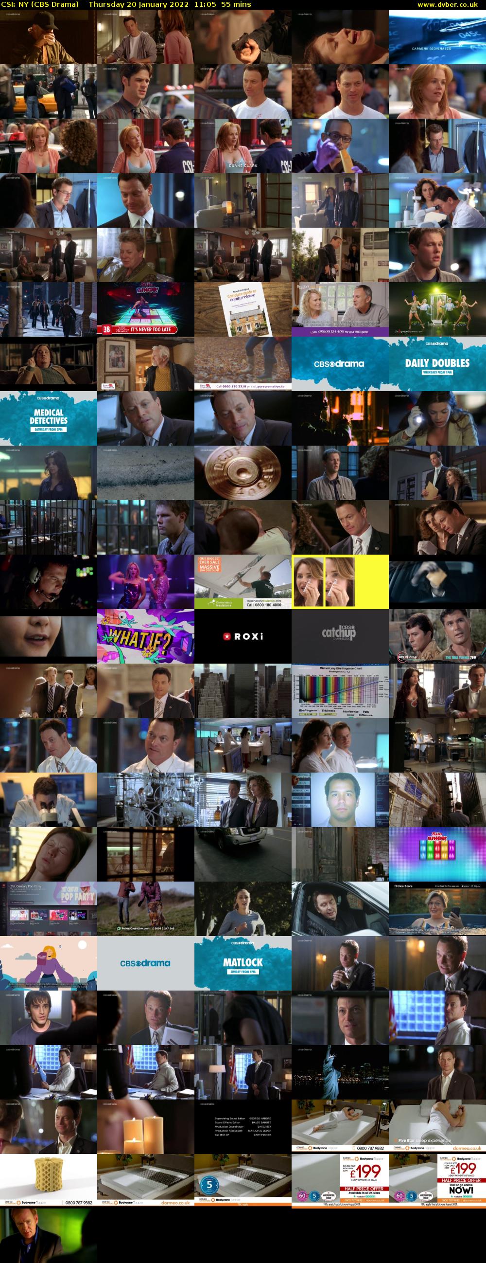 CSI: NY (CBS Drama) Thursday 20 January 2022 11:05 - 12:00