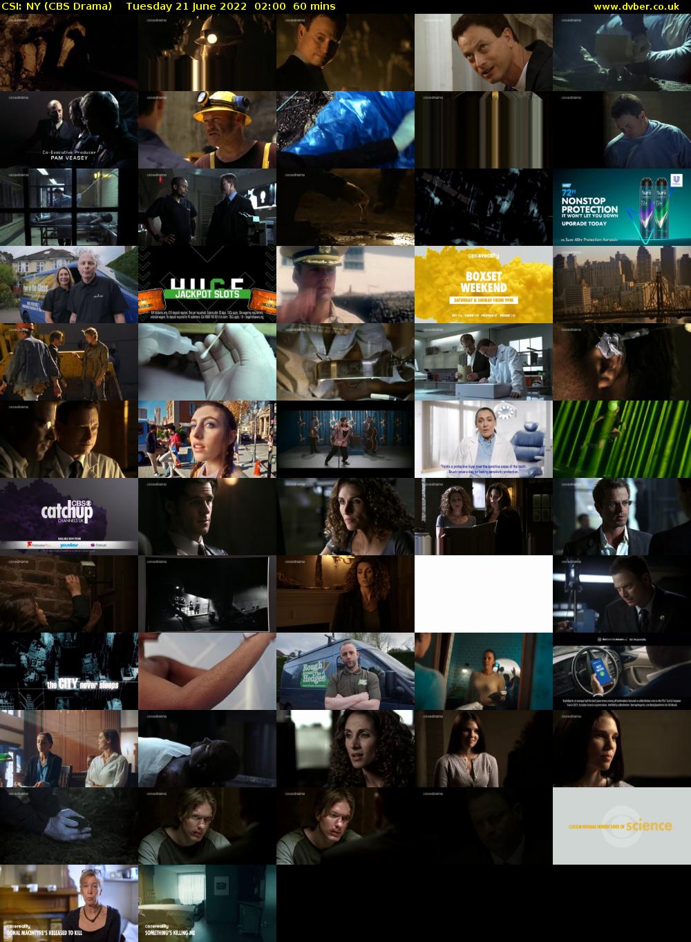 CSI: NY (CBS Drama) Tuesday 21 June 2022 02:00 - 03:00