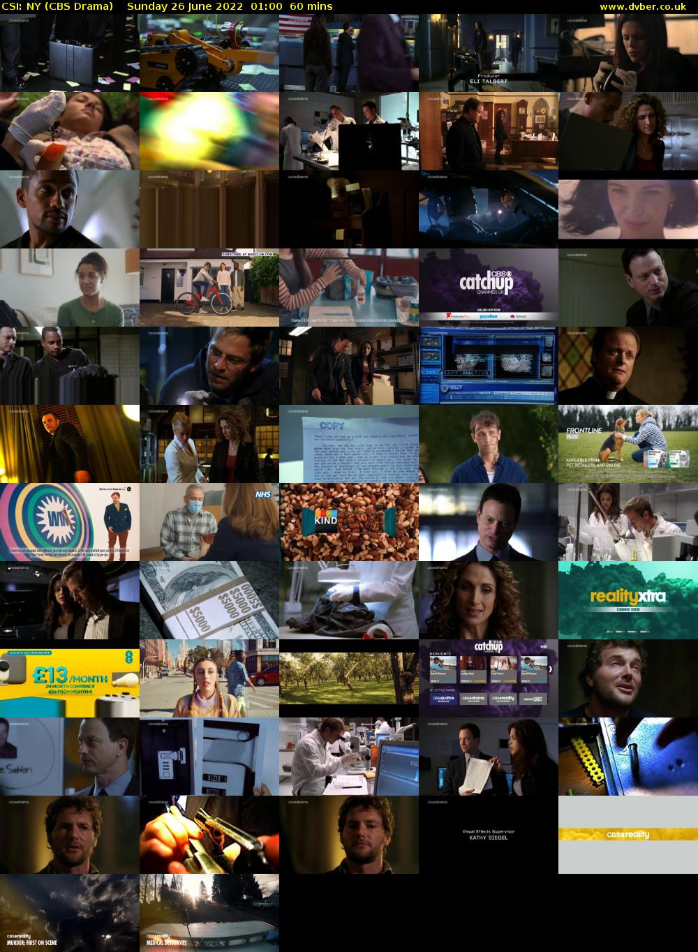 CSI: NY (CBS Drama) Sunday 26 June 2022 01:00 - 02:00