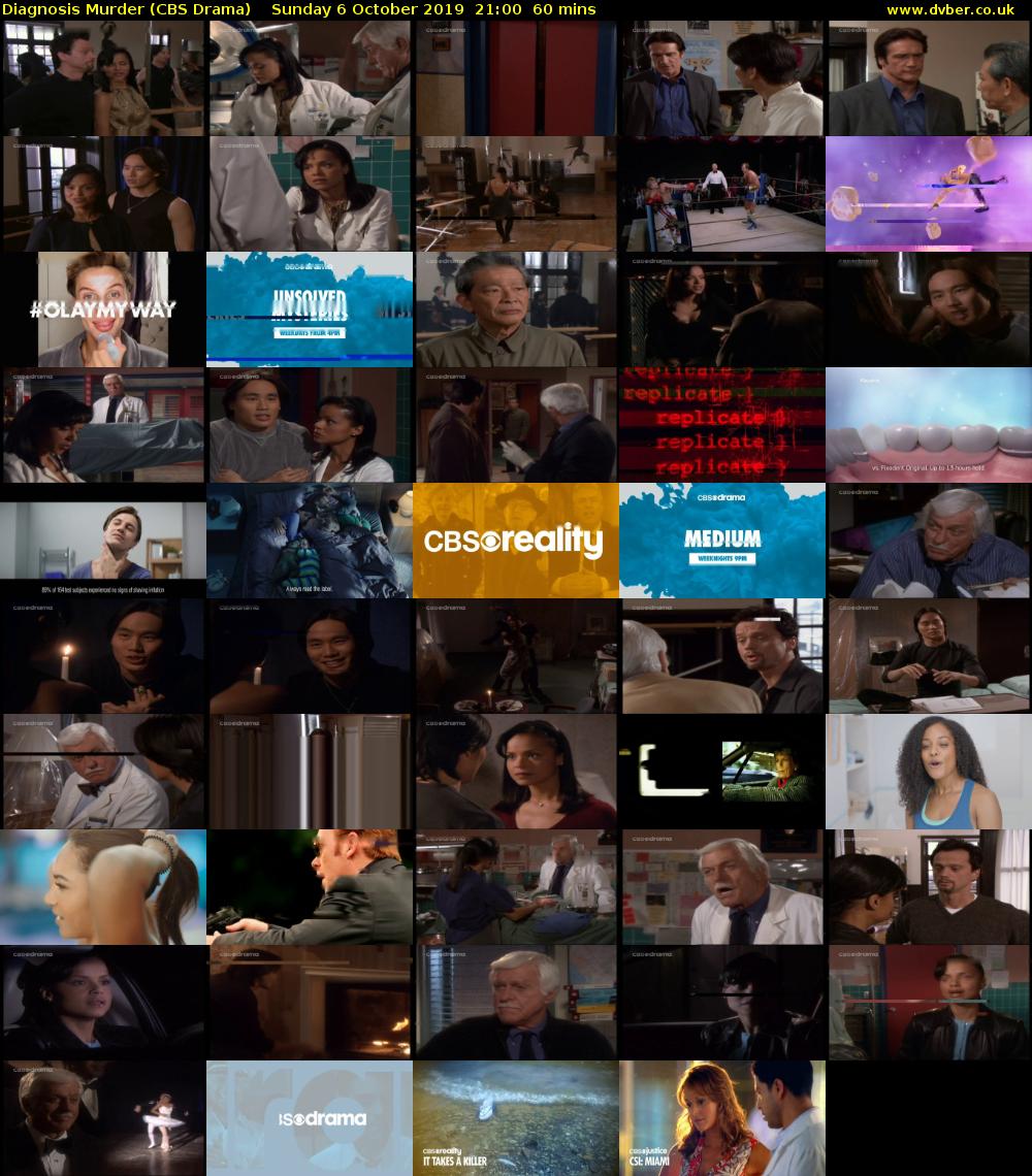 Diagnosis Murder (CBS Drama) Sunday 6 October 2019 21:00 - 22:00