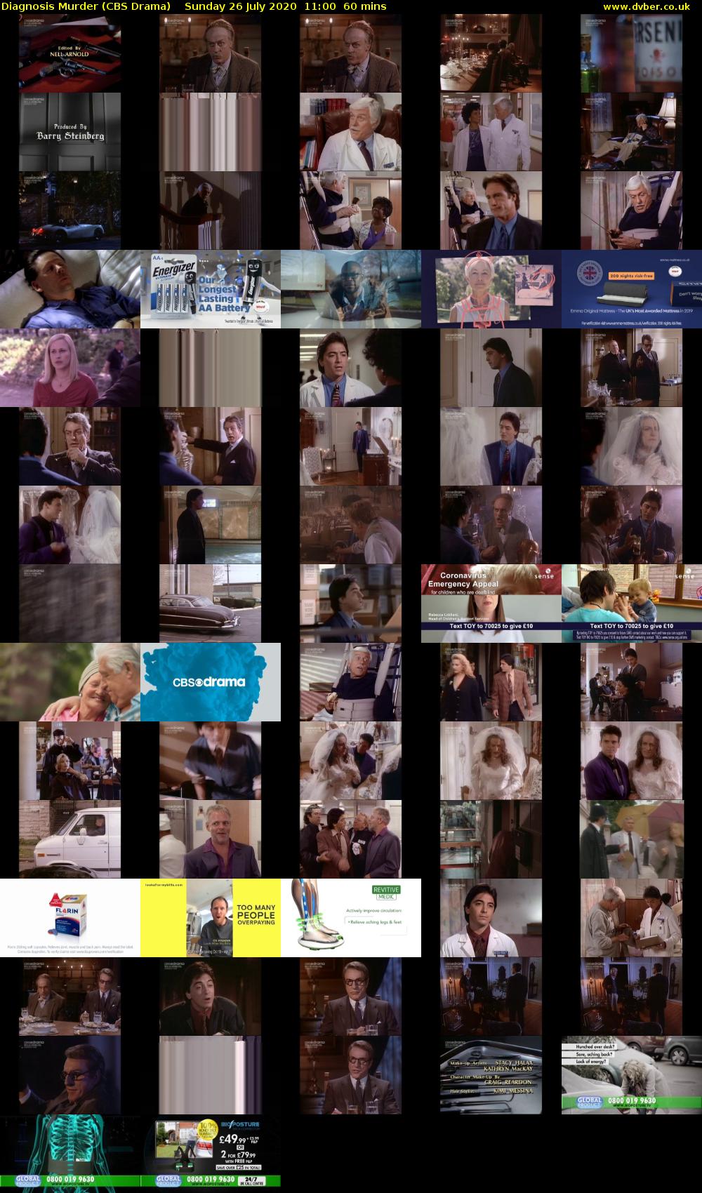 Diagnosis Murder (CBS Drama) Sunday 26 July 2020 11:00 - 12:00